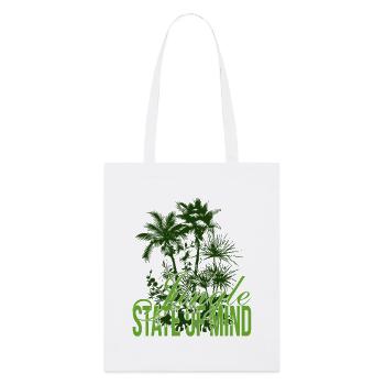 Jungle State of Mind – Palmen Design - Tote bag bio Stanley/Stella - blanc - Devant