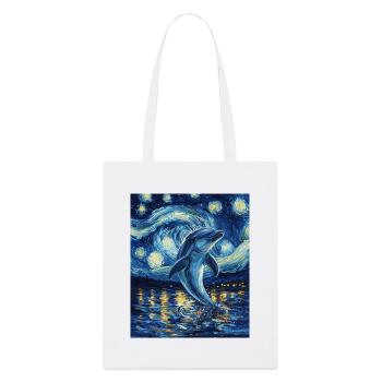 Delfin Style Van Gogh Étoilé - Tote bag bio Stanley/Stella - blanc - Devant