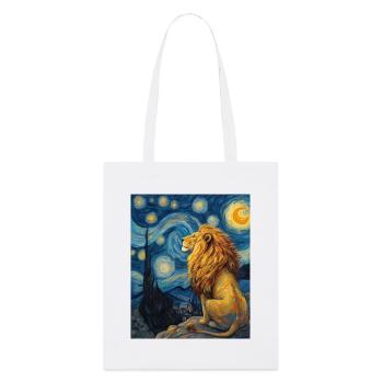 Lion Van Gogh - Tote bag bio Stanley/Stella - blanc - Devant