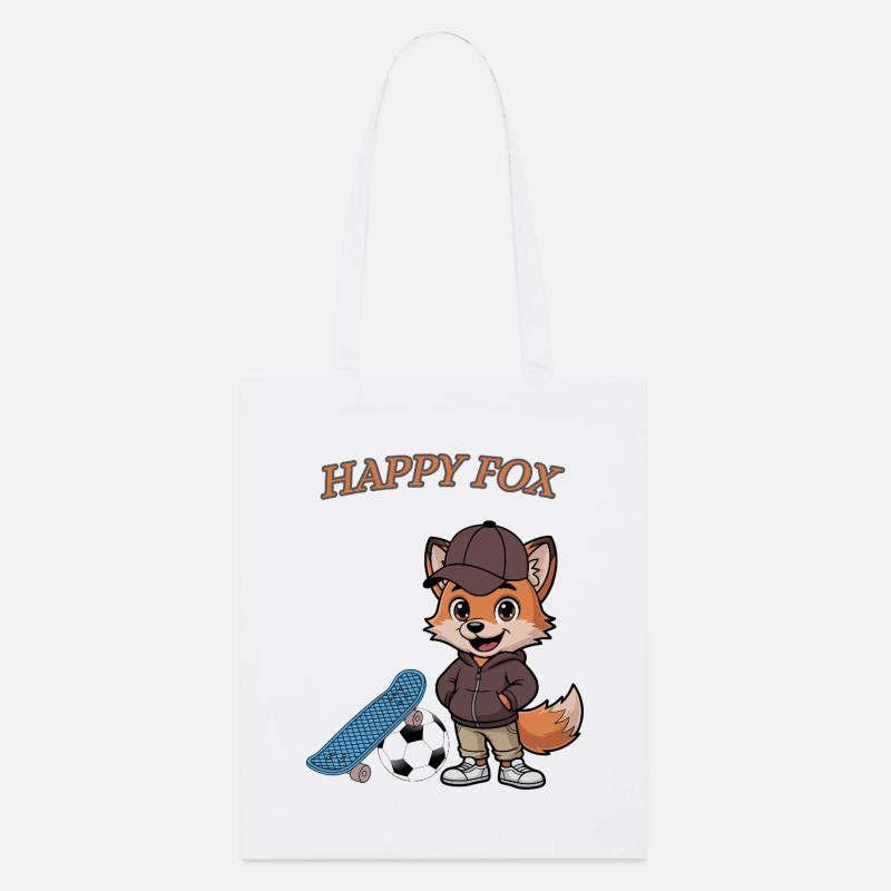 Happy Fox - Stanley/Stella Bio-Stoffbeutel - Weiß