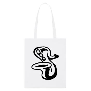 Saxophone - Stanley/Stella Organic Tote Bag - white - Front