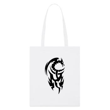 tribal dragon - Tote bag bio Stanley/Stella - blanc - Devant