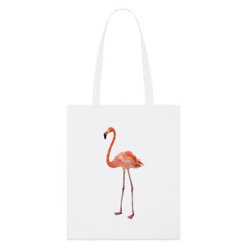 Flamingo - Stanley/Stella Bio-Stoffbeutel - Weiß - Vorne