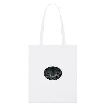 Trou de ver à grille vortex - Tote bag bio Stanley/Stella - blanc - Devant