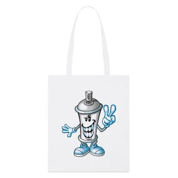 Bombe de peinture cartoon - Tote bag bio Stanley/Stella - blanc - Devant