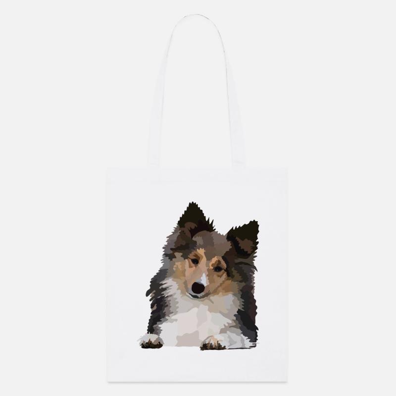 Dani, le Sheltie - Tote bag bio Stanley/Stella - blanc