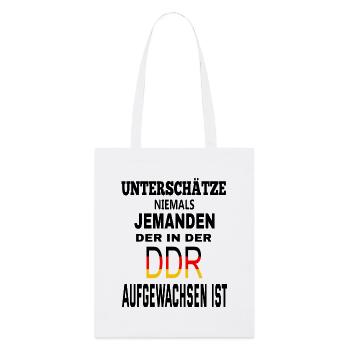 DDR Flag Design auf Kleidung - Stanley/Stella Bio-Stoffbeutel - Weiß - Vorne