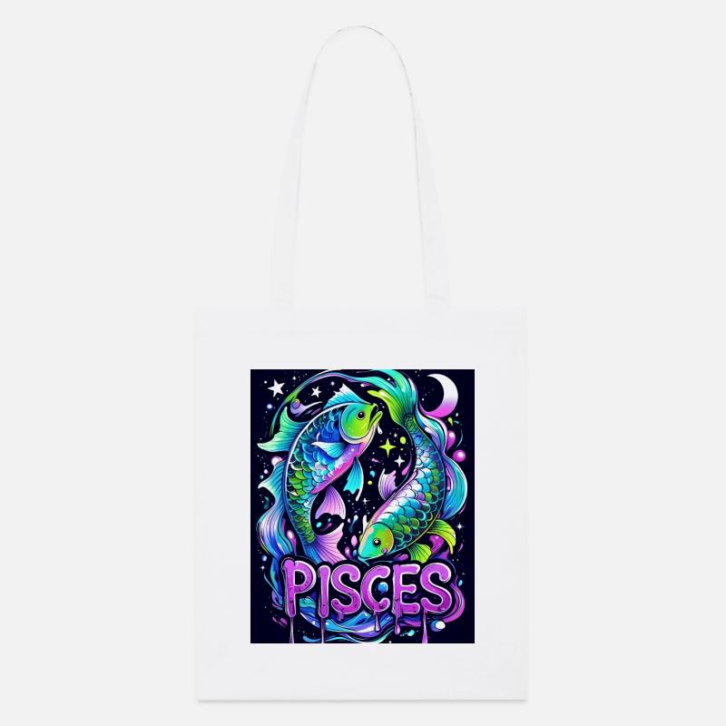 Fische - Stanley/Stella Bio-Stoffbeutel - Weiß