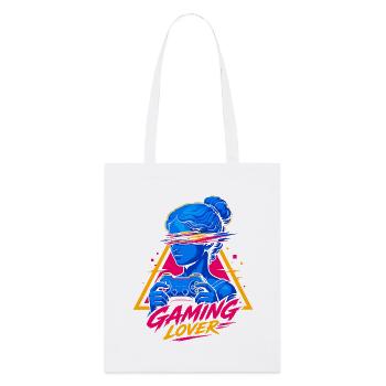 Gaming Lover Girl Retro - Stanley/Stella Organic Tote Bag - white - Front