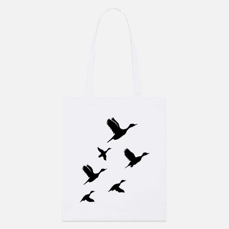 Flying Ducks - Stanley/Stella Organic Tote Bag - white