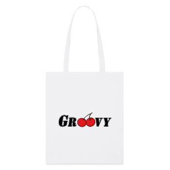 Cerise rouge - Tote bag bio Stanley/Stella - blanc - Devant
