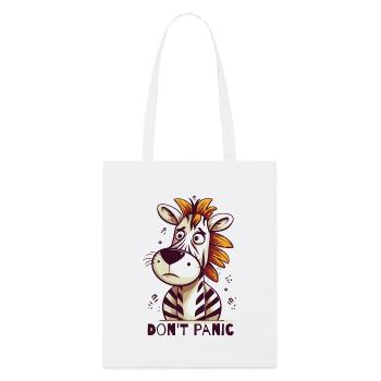 Pas de panique, zèbre ! - Tote bag bio Stanley/Stella - blanc - Devant