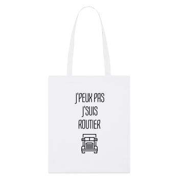 Routier / Chauffeur Poids-lourd / Camion / - Tote bag bio Stanley/Stella - blanc - Devant