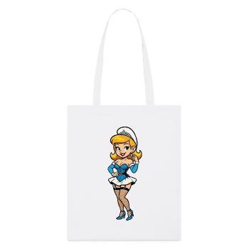 femme gnome bleue - Tote bag bio Stanley/Stella - blanc - Devant