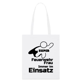 Super Feuerwehrfrau Geschenk - Stanley/Stella Bio-Stoffbeutel - Weiß - Vorne