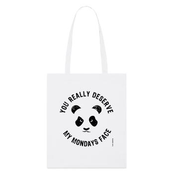 Visage du lundi - Tote bag bio Stanley/Stella - blanc - Devant