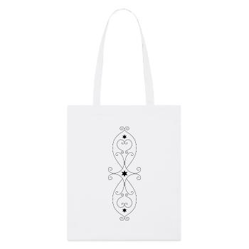 Motif d’étoiles symétrique - Tote bag bio Stanley/Stella - blanc - Devant