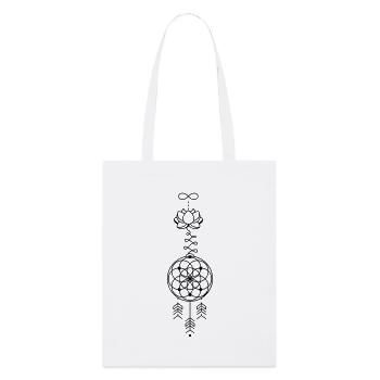 Totem des rêves – Symbole du monde des rêves - Tote bag bio Stanley/Stella - blanc - Devant
