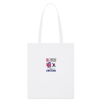 Moitié Britannique moitié Sud-Coréens - Tote bag bio Stanley/Stella - blanc - Devant