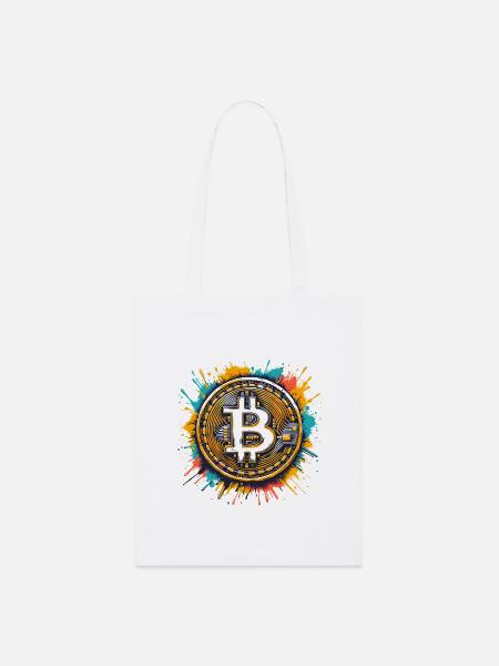 Bitcoin - Krypto Währung - Crypto - Stanley/Stella Bio-Stoffbeutel - Weiß