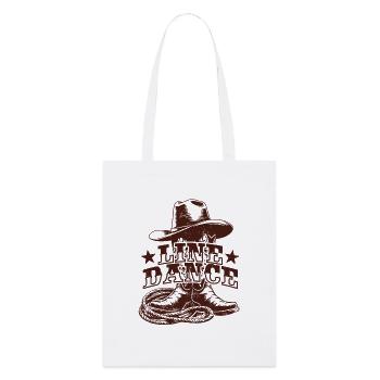 Line dance - Linedancing Country Fan - Geschenk - Stanley/Stella Bio-Stoffbeutel - Weiß - Vorne
