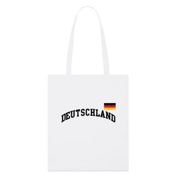 Deutschland Flagge - Germany-BRD-Fussball-soccer - Stanley/Stella Bio-Stoffbeutel - Weiß - Vorne