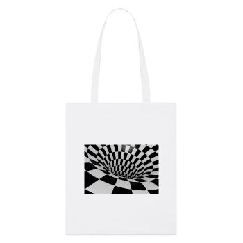 Tunnel Carreaux Noir et Blanc - Tote bag bio Stanley/Stella - blanc - Devant