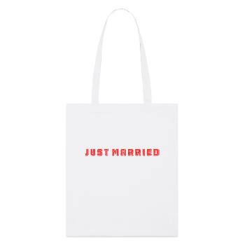 ICH HABE GERADE GEHEIRATET. Junggesellinnenabschied. VALENTINSTAG. PAAR - Stanley/Stella Bio-Stoffbeutel - Weiß - Vorne