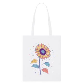 Sonnenblume - Stanley/Stella Bio-Stoffbeutel - Weiß - Vorne