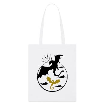 Mystérieux dragon doré - Tote bag bio Stanley/Stella - blanc - Devant