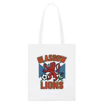 Glasgow Lions Emblem-Abzeichen - Stanley/Stella Bio-Stoffbeutel - Weiß - Vorne