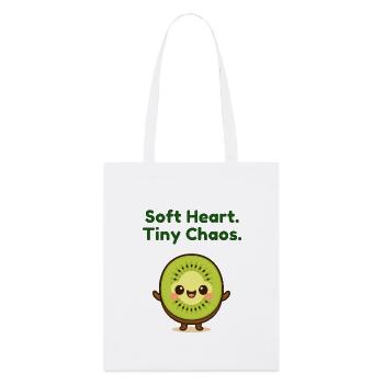 Cœur tendre Petit chaos Kiwi - Tote bag bio Stanley/Stella - blanc - Devant