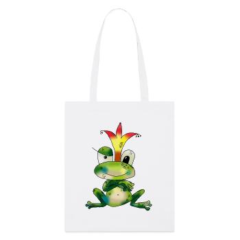 bunter_froschkoenig - Stanley/Stella Bio-Stoffbeutel - Weiß - Vorne