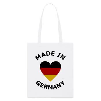 Wappenschild Rot Gold Deutschland - Stanley/Stella Bio-Stoffbeutel - Weiß - Vorne