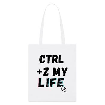 CTRL Z MY LIFE Neon - Stanley/Stella Bio-Stoffbeutel - Weiß - Vorne