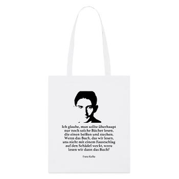 Kafka: I think you should only be - Stanley/Stella Organic Tote Bag - white - Front