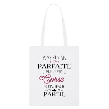 Corse Parfaite - Tote bag bio Stanley/Stella - blanc - Devant