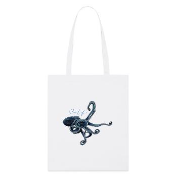 Oktopus - Krake - Stanley/Stella Bio-Stoffbeutel - Weiß - Vorne