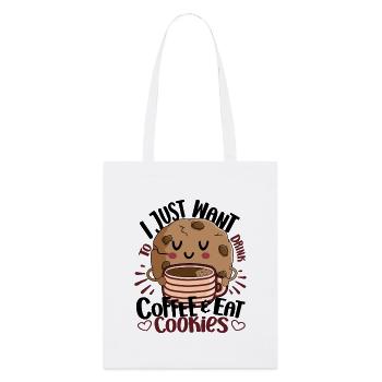 Amateur de pâtisserie Je veux juste boire du café et manger - Tote bag bio Stanley/Stella - blanc - Devant