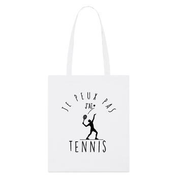 Ich kann nicht, ich habe Tennis. - Stanley/Stella Bio-Stoffbeutel - Weiß - Vorne