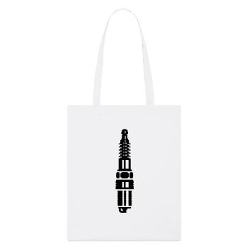 Zündkerze / spark plug (1c) - Stanley/Stella Bio-Stoffbeutel - Weiß - Vorne
