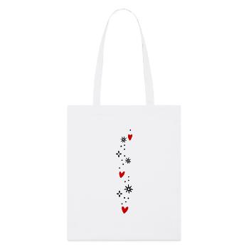 Coeurs Paillettes - Tote bag bio Stanley/Stella - blanc - Devant