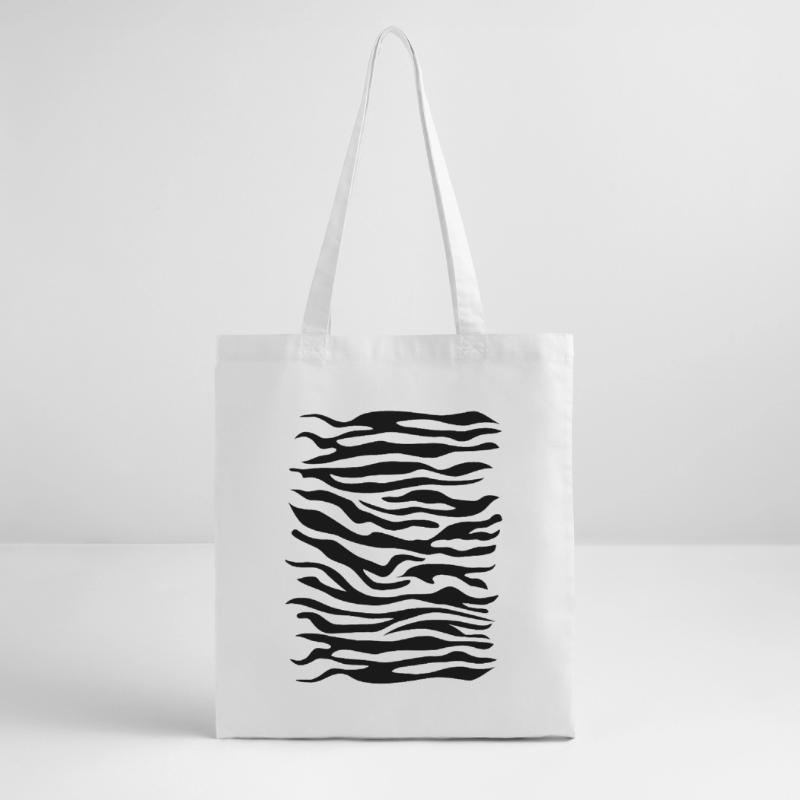 Zebra pattern black Stanley/Stella Organic Tote Bag