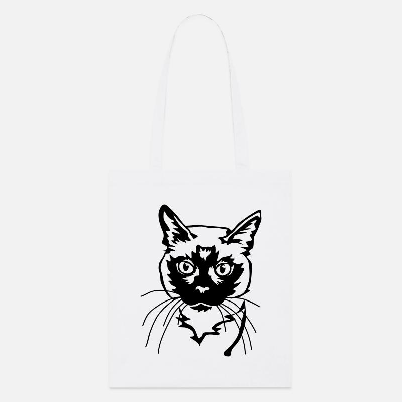 Chat siamois - Tote bag bio Stanley/Stella - blanc