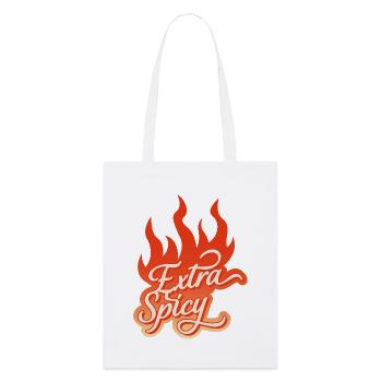 Extra Spicy – Feurige Typografie - Stanley/Stella Bio-Stoffbeutel - Weiß - Vorne