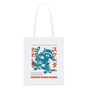 SKATER TRASH PANDA - Stanley/Stella Bio-Stoffbeutel - Weiß - Vorne