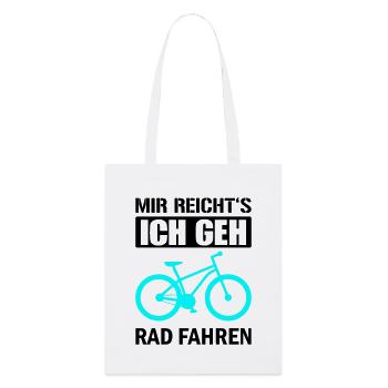 Cyanes Fahrrad Silhouette - Stanley/Stella Bio-Stoffbeutel - Weiß - Vorne