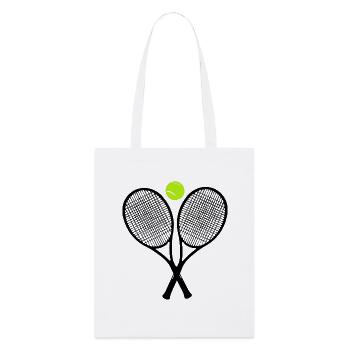 raquette de tennis - Tote bag bio Stanley/Stella - blanc - Devant