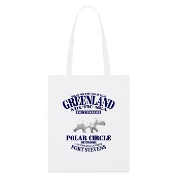 Greenland - Polar Bear - Grönland - Stanley/Stella Bio-Stoffbeutel - Weiß - Vorne