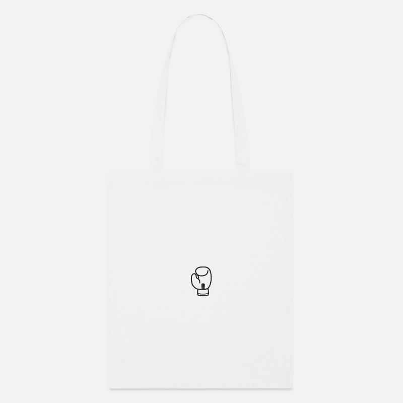 Gant de boxe brodé - Tote bag bio Stanley/Stella - blanc